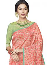 Stylee Lifestyle Peach Banarasi Jacquard Saree -1946