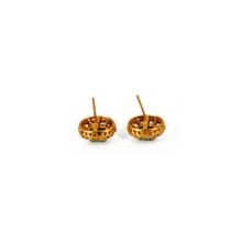 Small Emerald Thaka Stud Earrings