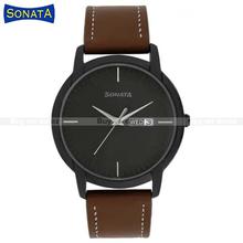 Sonata  Anthracite Dial Analog Watch For Men - 77031Nl04