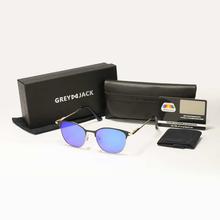 GREY JACK Polarized Mercury Blue Cat Eye Sunglasses (Unisex)