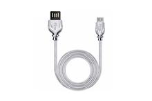 PTron Falcon Pro 2.1A USB To Micro USB Data Cable For Android Smartphones (Silver)