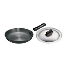 Hawkins Futura Frying Pan With Stainless Steel Lid (Hard Anodized)- 25 cm