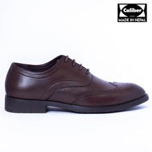 Caliber Shoes Coffee Lace Up Formal Shoes For Men (637C)