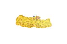 Wooden Map Of Nepal Showpiece - Yellow