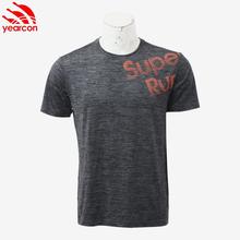 Yearcon Grey Cotton  Round Neck T-Shirt For Men