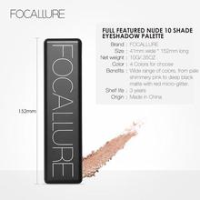 Focallure 10Pcs Makeup Palette Natural Eye Makeup Light