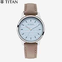 Titan Blue Dial Work Wear Watch For Women - 2639SL05