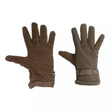 Inner Fur Front Buttoned Rubber Grip Hand Gloves For Men