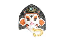 White Ganesh Face Mask Showpiece