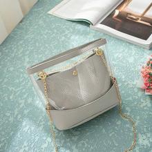 Transparent Jelly Bag for Women 2019 PU Leather PVC Shoulder