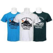 Pack Of 3 Half Sleeve Printed 100% Cotton T-Shirt For Men-Green/Light Blue/Black