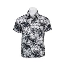 Black Floral Print Half Sleeves Shirt For Men
