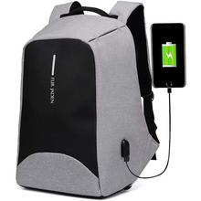 Fur Jaden Grey Anti Theft Casual Waterproof Backpack Bag