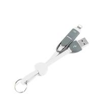 2 in 1 Sync Micro USB IOS Charger Adapter Cable Keyring