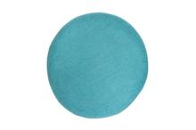 Blue Felt Solid Round Cushion