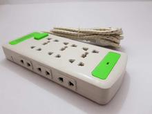 Geepas+ 3.2 meter Portable Heavy duty Extension Cord (Board/ Socket)- 16 ways socket - White