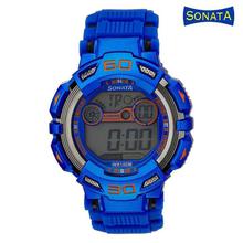 Sonata Grey Dial Digital Watch For Men- 77048PP03