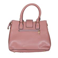 Women PU Leather Light Pink Color Tote Bag, Shoulder & Handbag