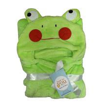 Green Frog Hooded Blanket For Babies