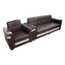 1 x Sunrise Furniture Wooden 4 Seater Sectional Sofa - Black