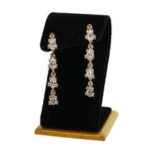 Ampersand Metal Floral Stone Studded Drop Earrings For Women - S3008