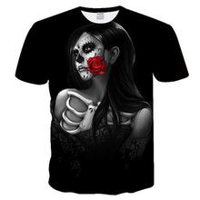 2018 Skull&Flower 3D bird Printed t shirt Men Women tshirt Summer