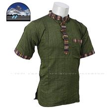 Green Half Sleeve Bhutani Kurta Shirt For Men