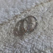 Simple Round Diamond Band Finger Ring For Women