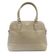 David Jones Tortilla Brown Solid Zippered Handbag For Women