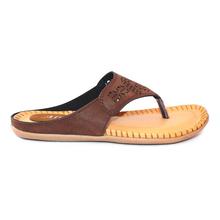 Dark Brown V-Strap Flat Sandals For Women