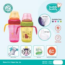 BuddsBuddy Blue Momo 2 in 1 Sipper Cup (Spout+Straw) (210ml) (1pc)