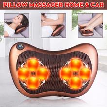 Electric Massage Pillow Neck Shoulder Waist Body In Car At Home With Heat Therapy Massage