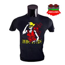 One Piece Monkey D Luffy Black T-Shirt for Men