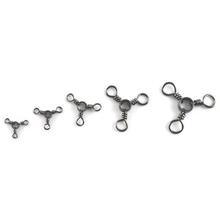 MNFT 25PCS/Pack Black Nickle Stainless Steel Terminal Tackle Three 3