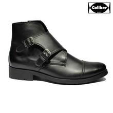 Caliber Shoes Black Double Monk Strap Lifestyle Boots For Men - (B 540 C)