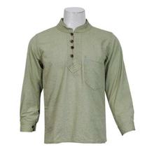 Lime Green Cotton Full Sleeve Kurta Shirt For Men