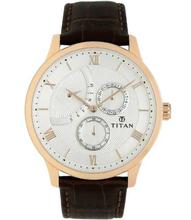Titan Retrogrades White Dial Multifunction Watch-90101WL01