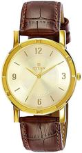 Titan Analog Champagne Dial Men's Watch-1639YL03