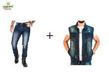 Virjeans Denim (Jeans) Choose Pant Light and Half Jeans Jacket - Combo Dashain Offer