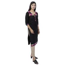 Black/Purple Designed Woolen Vela Kurti For Women