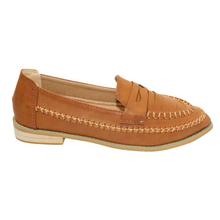 Copper Brown Textured Flat Pointed Tip Slip-On Closed Shoes For Women