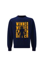 PUBG BLUE SWEATSHIRT WINNER WINNER DESIGN