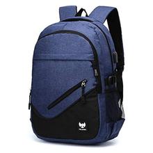 Fur Jaden Navy Casual Backpack with USB Charging Port and