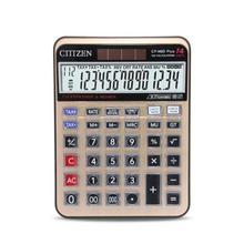 CITTZEN CT-140D PLUS Dual Power (Battery & solar power) Calculator 14 Digit Office Financial Office Supplies Office Calculator