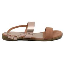 Flat Strap Sandal 39234- Brown/ Peach