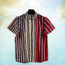 Men’s Fashion Summer Stripe Short Sleeve Shirt