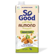 Bakers' Creation So Good Almond Milk (100% vegan milk, plant based milk, Barista Edition, No added preservatives and No added Sugar)- 1ltr