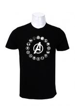 Wosa -AVENGER PRINT Black Printed T-shirt For Men