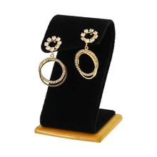 Ampersand Round Metal Stone Studded Earrings For Women - HH80525