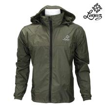 Green Polyester Solid Windcheater For Men